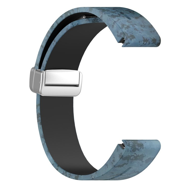 For Garmin Tactix 7 Pro / Fenix 7X / 6X / 6X Pro / 5X Plus Silicone Watch Band 26mm Silver Buckle Wrist Strap - Mosaic