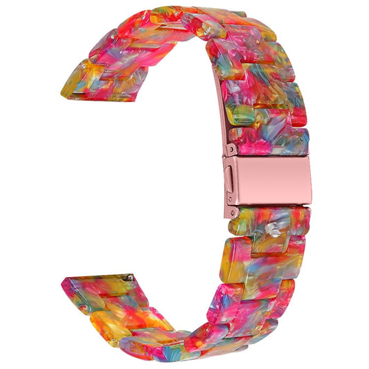 For Misfit Vapor Watch Band Waterproof Resin Replacement Watch Strap - Rainbow Candy