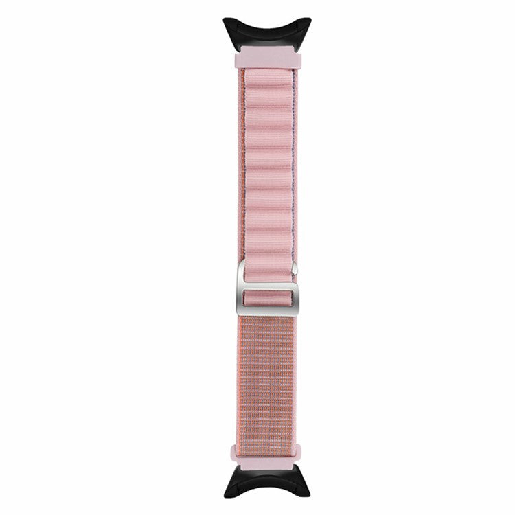 For Suunto Core Watch Band 22mm Nylon Loop Adjustable Wrist Strap with Connector - Pink