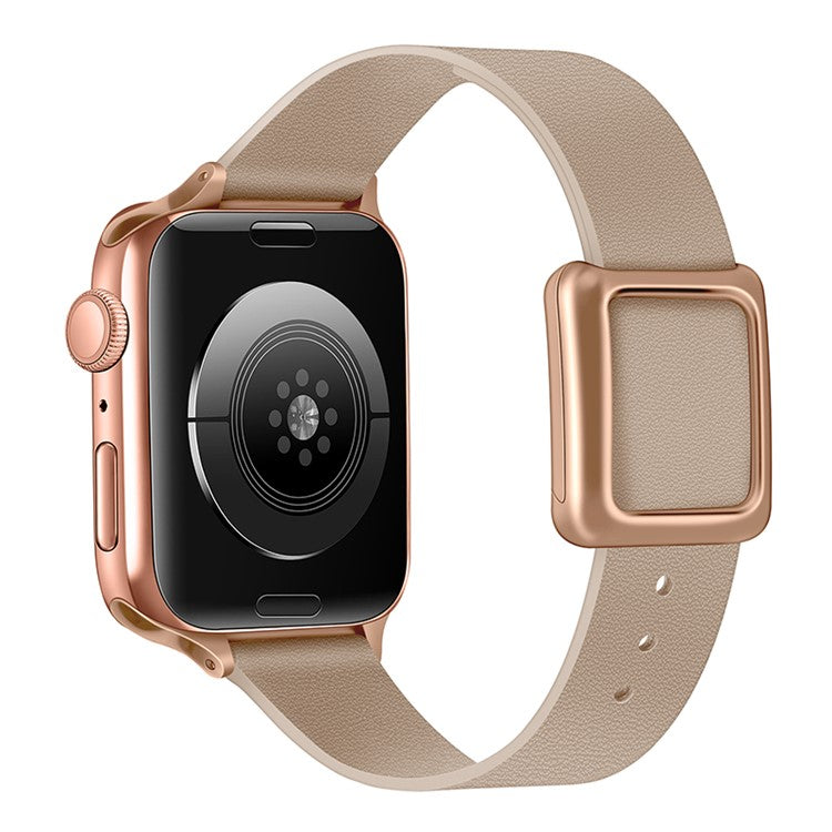 For Apple Watch Series 10 46mm / Ultra 2 Ultra 49mm /  Series 9 8 7 45mm / 6 5 4 SE (2023) SE (2022) SE 44mm / 3 2 1 42mm Replacement Wrist Band - Apricot