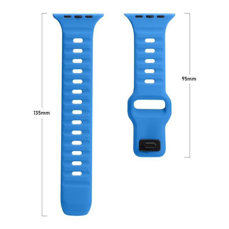 For Apple Watch Series 10 46mm / Ultra 2 / Ultra 49mm / 9 8 7 45mm / SE (2023) SE (2022) SE 6 5 4 44mm / 3 2 1 42mm Silicone Strap Replacement - Yellow