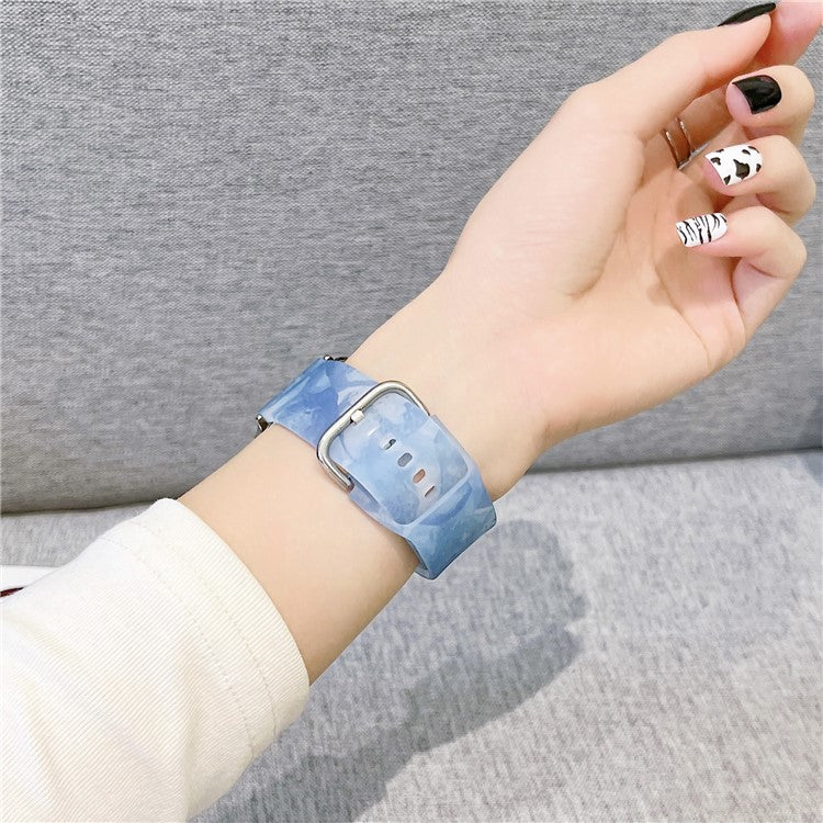 Watch Strap for Apple Watch Series 10 42mm / 9 8 7 41mm / SE (2023) SE (2022) SE 6 5 4 40mm / 3 2 1 38mm Silicone Watch Band Matte Wrist Strap - Light Purple