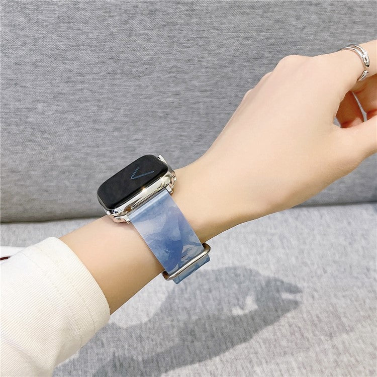 Watch Strap for Apple Watch Series 10 42mm / 9 8 7 41mm / SE (2023) SE (2022) SE 6 5 4 40mm / 3 2 1 38mm Silicone Watch Band Matte Wrist Strap - Pink Mix