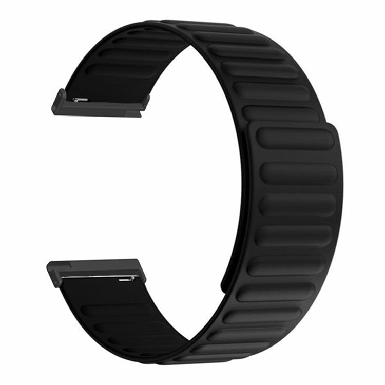 For Suunto Spartan Sport Wrist HR Baro / Suunto 7 Magnetic Band 24mm Silicone Watch Strap - Black