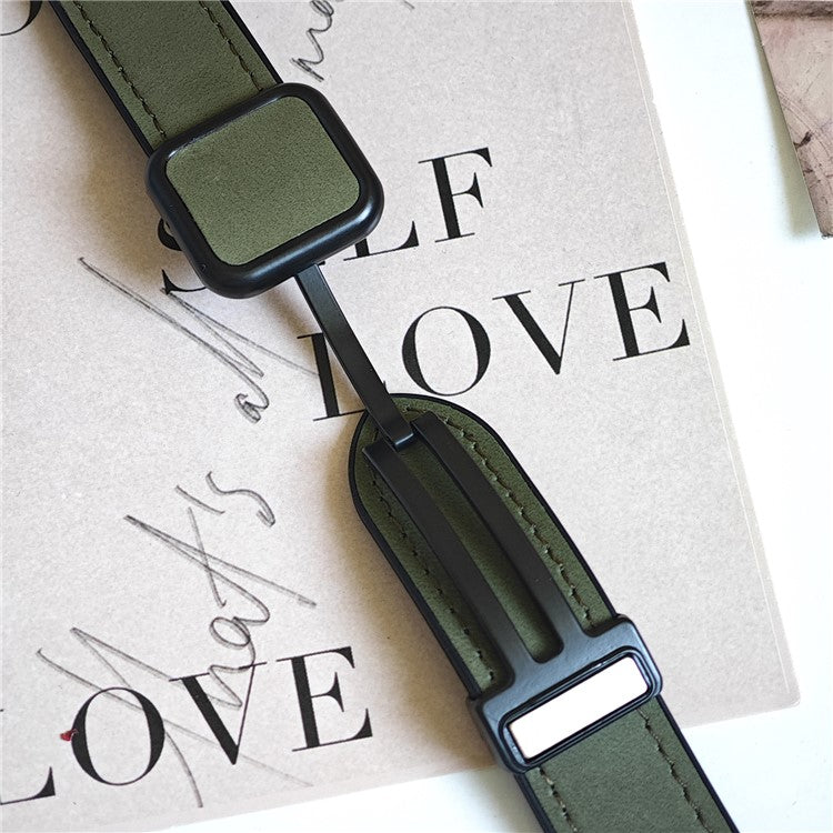 For Samsung Galaxy Watch6 / Garmin Venu Sq 2 Watch Band 20mm PU Leather+Silicone Strap - Starry Blue