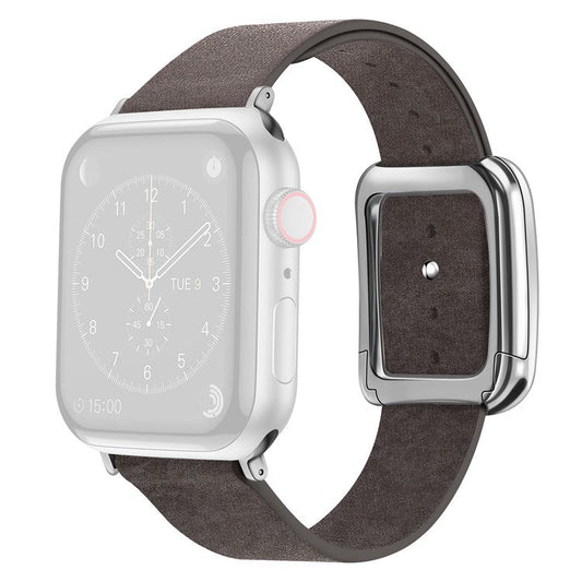 For Apple Watch 10 46mm / Ultra 2 / Ultra 49mm / 9 8 7 45mm / SE (2023) SE (2022) SE 6 5 4 44mm / 3 2 1 42mm Men's Watch Band Leather Strap - Light Tan
