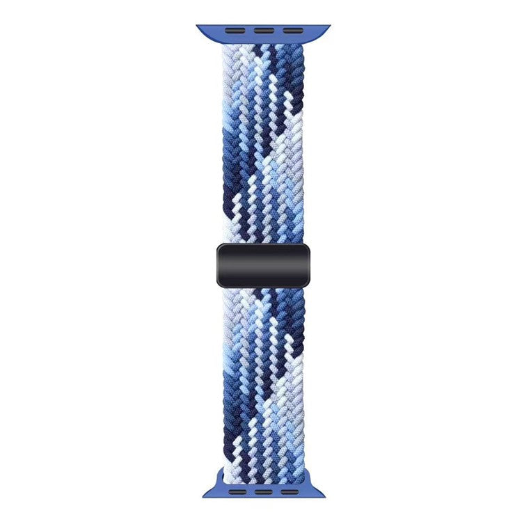 Watch Band for Apple Watch Series 10 42mm / 9 8 7 41mm / SE (2023) SE (2022) SE 6 5 4 40mm / 3 2 1 38mm Magnetic Nylon Braided Wristband - Blueberry