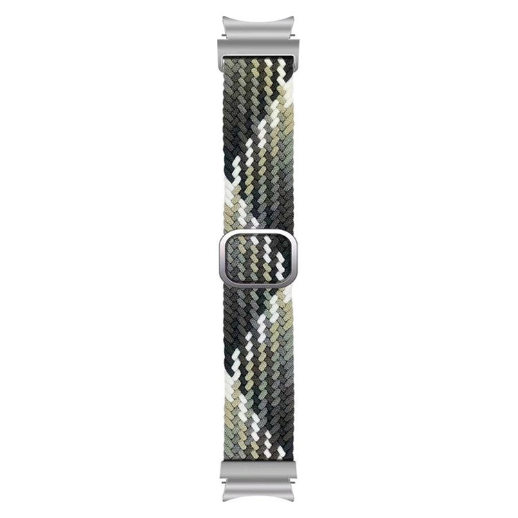 For Samsung Galaxy Watch FE 40mm / Watch6 / Watch 5 / Watch4 Strap Adjustable Nylon Braided Watch Band - Gradient Grey
