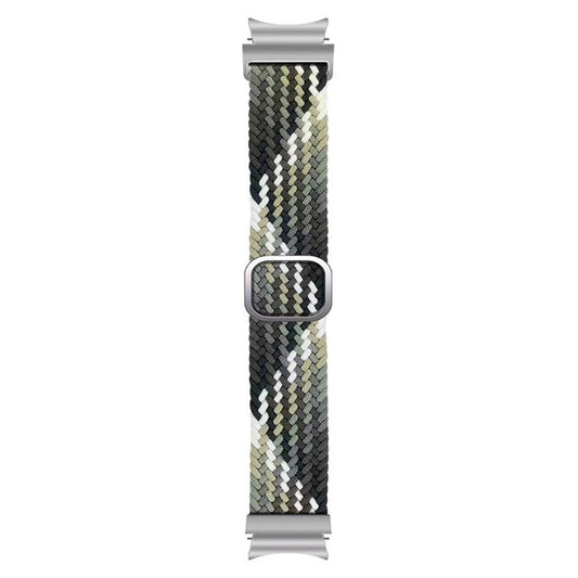 For Samsung Galaxy Watch FE 40mm / Watch6 / Watch 5 / Watch4 Strap Adjustable Nylon Braided Watch Band - Gradient Grey