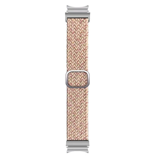 For Samsung Galaxy Watch FE 40mm / Watch6 / Watch 5 / Watch4 Strap Adjustable Nylon Braided Watch Band - Starlight Pink