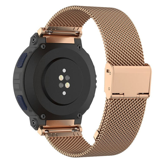 For Huami Amazfit Active Edge A2212 Wrist Band Milanese Metal Watch Strap - Rose Gold