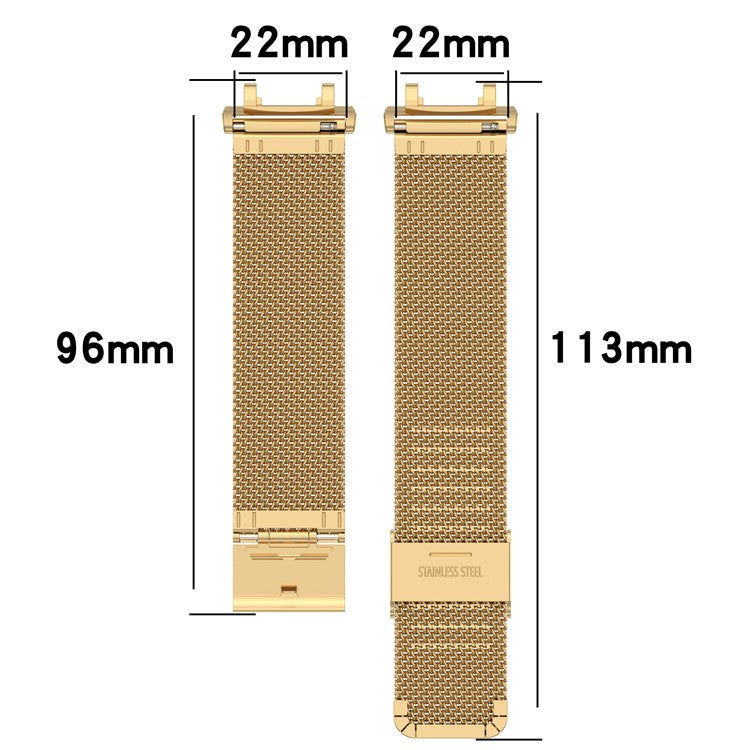 For Huami Amazfit Active Edge A2212 Wrist Band Milanese Metal Watch Strap - Rose Gold