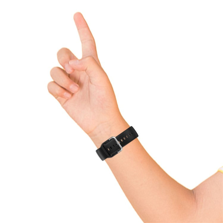For Xplora X6 Play Silicone Sport Bands 20mm Replacement Watch Strap with Silver Buckle, Size: S - Red