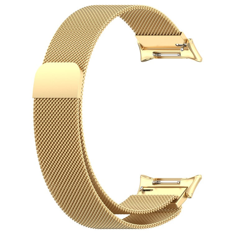 For Honor Watch 4 TMA-L19 Metal Replacement Band Magnetic Milanese Mesh Watch Strap - Gold