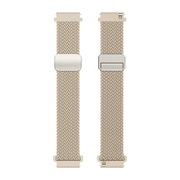 DUX DUCIS Mixture Pro Series Nylon Woven Strap for Samsung Galaxy Watch6  /  Watch5  /  Huawei Watch GT3 Magnetic Buckle 20mm Watchband - Beige
