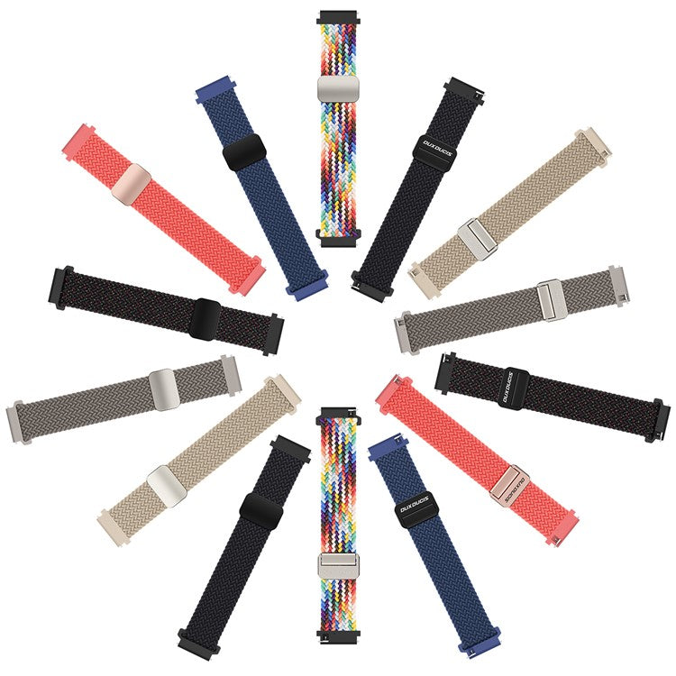 DUX DUCIS Mixture Pro Series Nylon Woven Strap for Samsung Galaxy Watch6  /  Watch5  /  Huawei Watch GT3 Magnetic Buckle 20mm Watchband - Beige