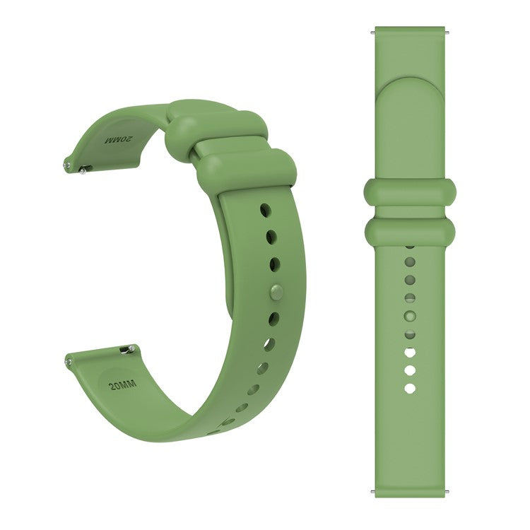 For Samsung Gear S3 / Huami Amazfit Pace Sport Band 22mm Waterproof Silicone Strap - Army Green
