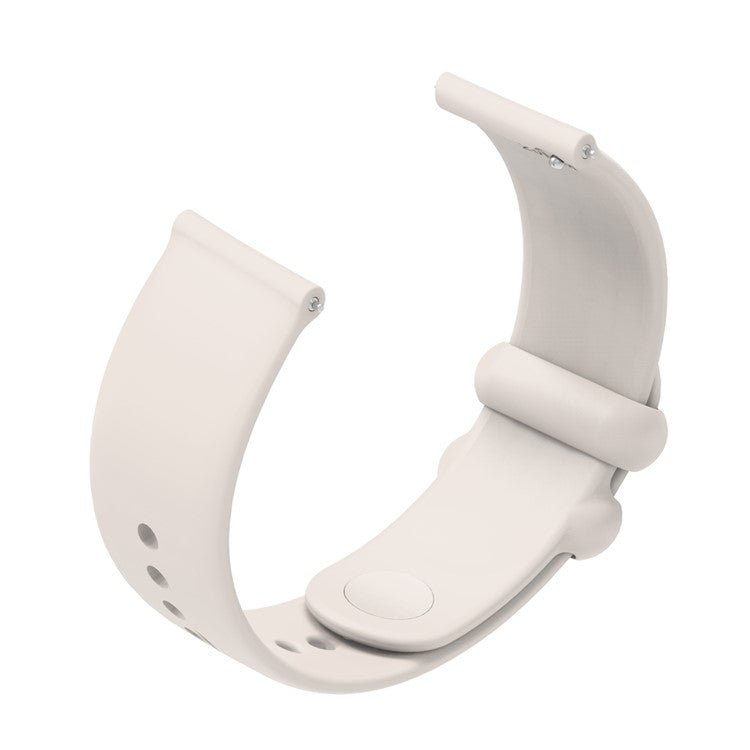 For Samsung Gear S3 / Huami Amazfit Pace Sport Band 22mm Waterproof Silicone Strap - Starlight