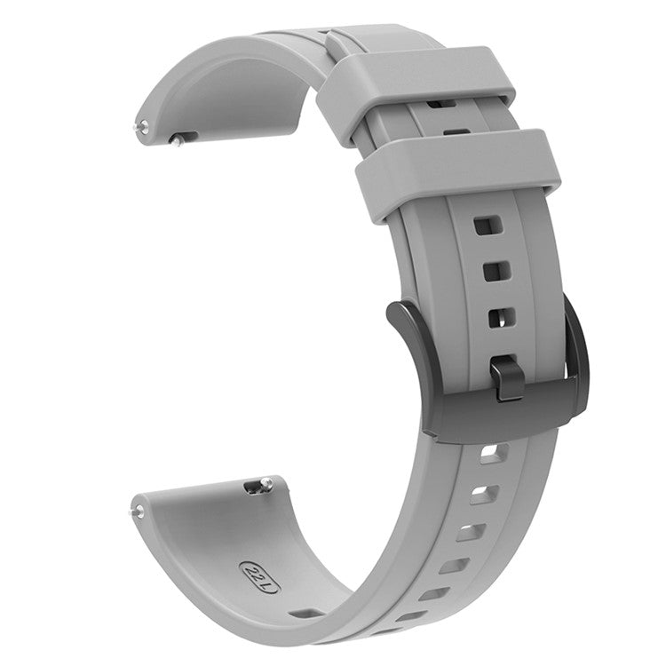 For Huawei Watch GT 4 46mm Smart Watch Band 22mm Silicone Strap Replacement - Grey