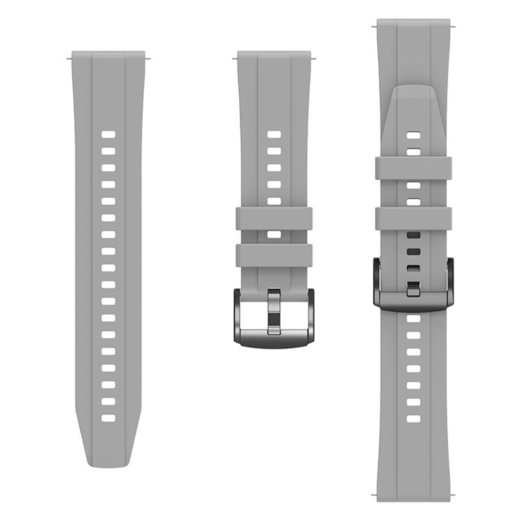 For Huawei Watch GT 4 46mm Smart Watch Band 22mm Silicone Strap Replacement - Grey