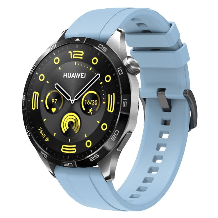 For Huawei Watch GT 4 46mm Smart Watch Band 22mm Silicone Strap Replacement - Baby Blue