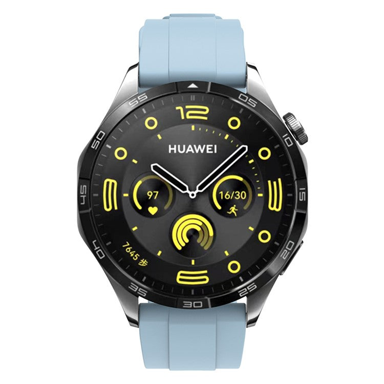 For Huawei Watch GT 4 46mm Smart Watch Band 22mm Silicone Strap Replacement - Baby Blue