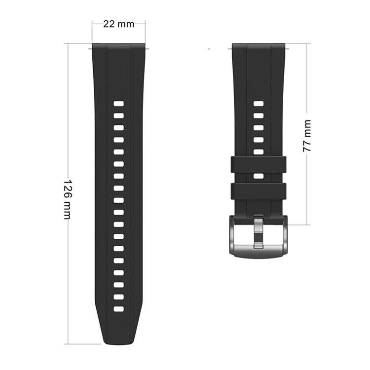For Huawei Watch GT 4 46mm Smart Watch Band 22mm Silicone Strap Replacement - Baby Blue