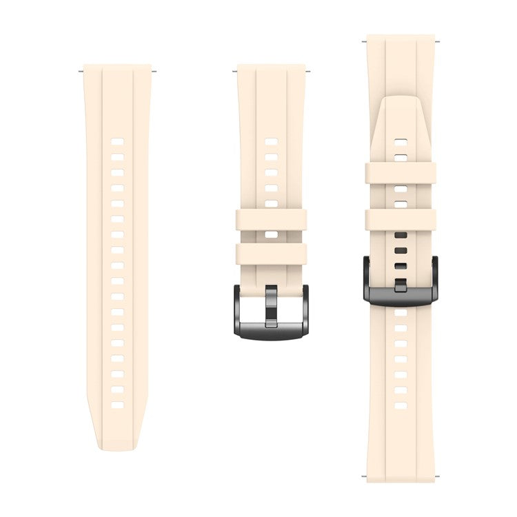 For Huawei Watch GT 4 46mm Smart Watch Band 22mm Silicone Strap Replacement - Starlight
