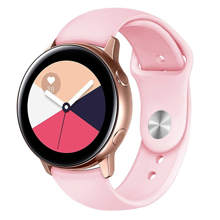 KALEBOL KLB-DKGJ-001 For Samsung Galaxy Watch6 Classic 47mm 43mm Watch Band 20mm Silicone Strap - Pink