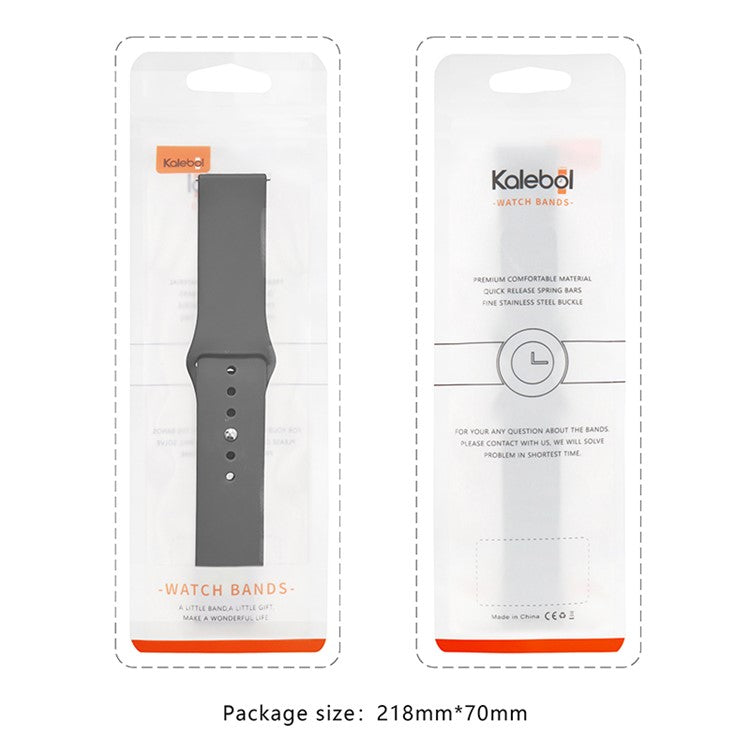 KALEBOL KLB-DKGJ-001 For Samsung Galaxy Watch6 Classic 47mm 43mm Watch Band 20mm Silicone Strap - Pink