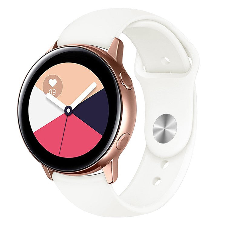 KALEBOL KLB-DKGJ-001 For Huawei Watch GT 4 41mm / Garmin Venu 3S 18mm Silicone Band Watch Strap - White
