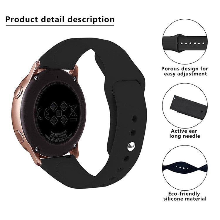 KALEBOL KLB-DKGJ-001 For Huawei Watch GT 4 41mm / Garmin Venu 3S 18mm Silicone Band Watch Strap - White