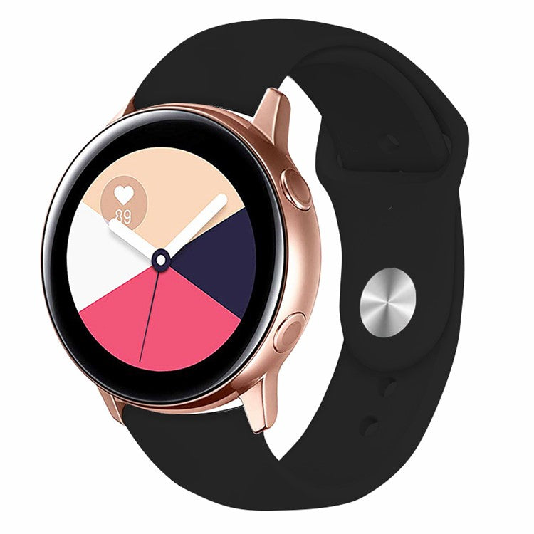 KALEBOL KLB-DKGJ-001 For Samsung Galaxy Watch3 45mm / Garmin Venu 3 Watch Strap 22mm Silicone Band - Black