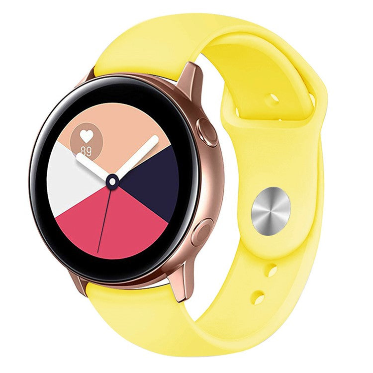 KALEBOL KLB-DKGJ-001 For Samsung Galaxy Watch3 45mm / Garmin Venu 3 Watch Strap 22mm Silicone Band - Lemon Yellow