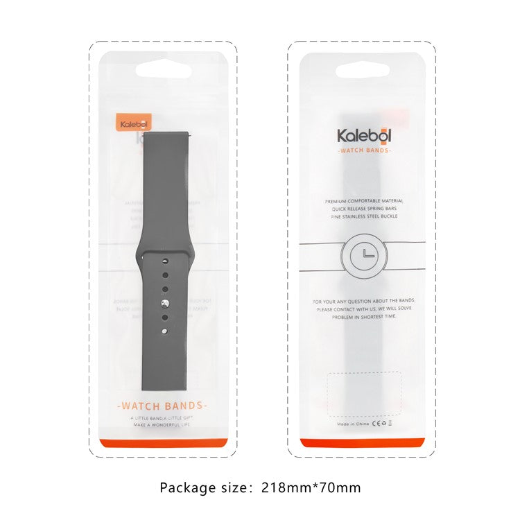 KALEBOL For Apple Watch 10 46mm / Ultra 2 / Ultra 49mm / 9 8 7 45mm / SE (2023) SE (2022) SE 6 5 4 44mm / 3 2 1 42mm Silicone Watch Straps, Size: S / M - Dark Blue