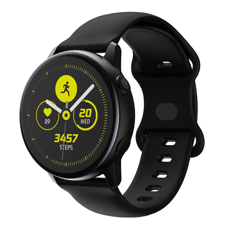 KALEBOL KLB-HDKGJ-001 For Samsung Galaxy Watch6 Classic 43mm / 47mm Watch Band 20mm Silicone Strap - Black