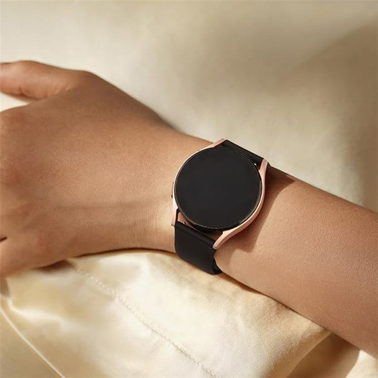 KALEBOL KLB-HDKGJ-001 For Samsung Galaxy Watch6 Classic 43mm / 47mm Watch Band 20mm Silicone Strap - Black