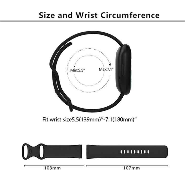KALEBOL KLB-HDKGJ-001 For Fitbit Versa 3 / 4 / Sense / Sense 2 Silicone Watch Band, Size: S / M - Pink