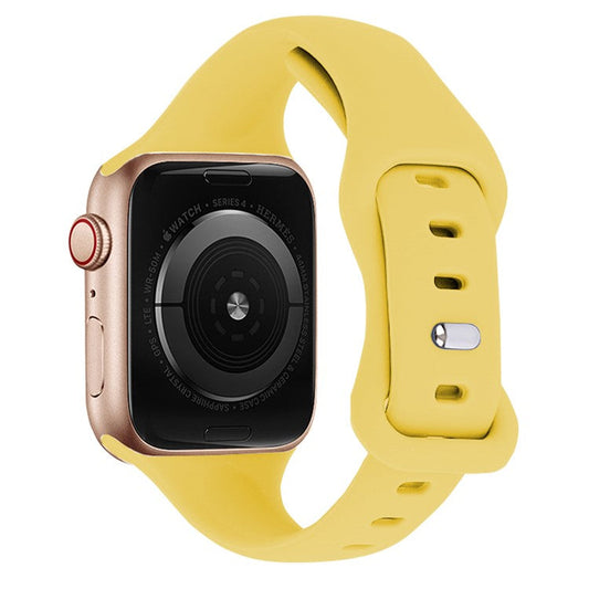 KALEBOL Watch Band for Apple Watch Series 10 42mm / 9 8 7 41mm / SE (2023) SE (2022) SE 6 5 4 40mm / 3 2 1 38mm Silicone Strap Replacement - Yellow