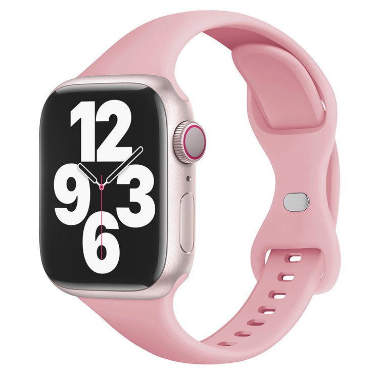 KALEBOL Watch Band for Apple Watch Series 10 42mm / 9 8 7 41mm / SE (2023) SE (2022) SE 6 5 4 40mm / 3 2 1 38mm Silicone Strap Replacement - Light Pink