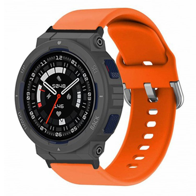 For Huami Amazfit Active Edge A2212 Watch Strap Silicone Breathable Watch Band Replacement - Orange