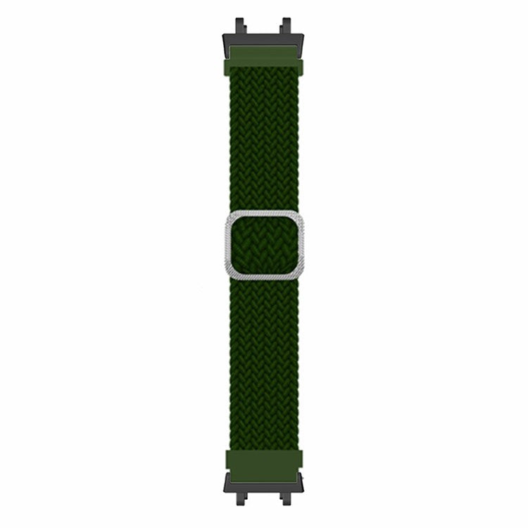 For Huami Amazfit Active Edge (A2212) Watch Band Braided Nylon Adjustable Straps - Army Green