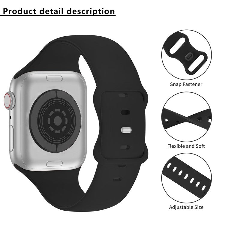 KALEBOL Watch Band for Apple Watch Series 10 42mm / 9 8 7 41mm / SE (2023) SE (2022) SE 6 5 4 40mm / 3 2 1 38mm Silicone Sport Bands, Size: L - Green