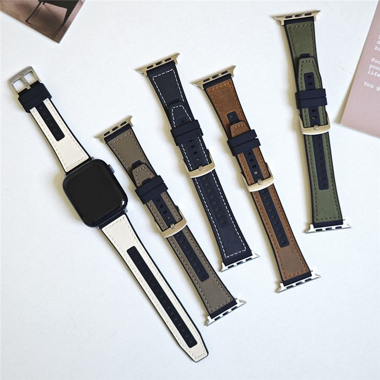 For Apple Watch 10 46mm / Ultra 2 / Ultra 49mm / 9 8 7 45mm / SE (2023) SE (2022) SE 6 5 4 44mm / 3 2 1 42mm Watch Bracelet - Green+Starlight