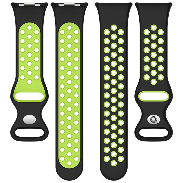 For Xiaomi Mi 8 Pro Replacement Band Dual Color Silicone Watch Strap - White / Orange