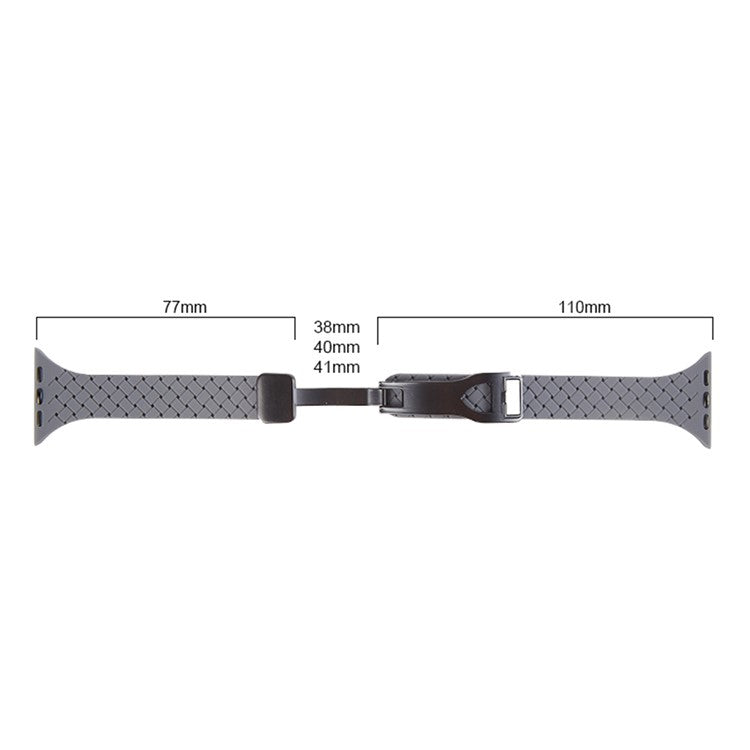 Watch Band for Apple Watch Series 10 42mm / 9 8 7 41mm / SE (2023) SE (2022) SE 6 5 4 40mm / 3 2 1 38mm Silicone Watch Band Magnetic Buckle - Mist Blue