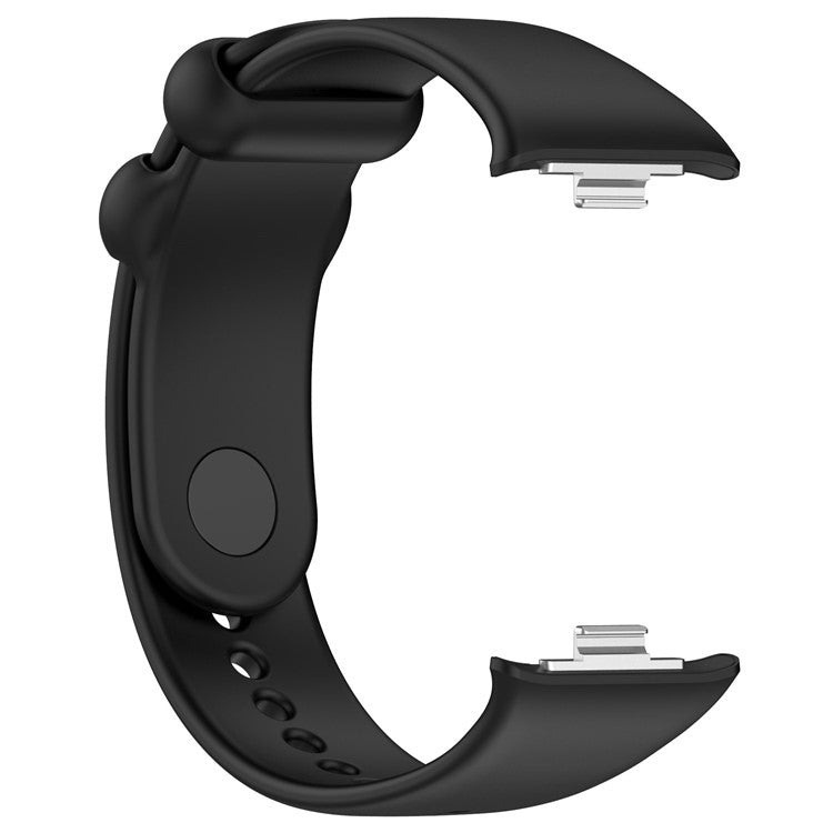 For Xiaomi Smart Band 9 Pro / 8 Pro / Redmi Watch 4 / Watch 5 / Watch 5 eSIM Silicone Watch Strap Adjustable Band - Black
