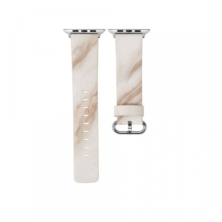 Watch Strap for Apple Watch Series 10 42mm / 9 8 7 41mm / SE (2023) SE (2022) SE 6 5 4 40mm / 3 2 1 38mm Marble Replacement Band - White