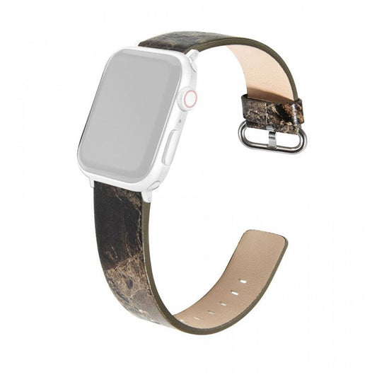 Watch Strap for Apple Watch Series 10 42mm / 9 8 7 41mm / SE (2023) SE (2022) SE 6 5 4 40mm / 3 2 1 38mm Marble Replacement Band - Coffee