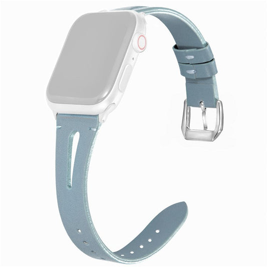Watch Strap for Apple Watch Series 10 42mm / 9 8 7 41mm / SE (2023) SE (2022) SE 6 5 4 40mm / 3 2 1 38mm Leather Replacement Straps - Blue